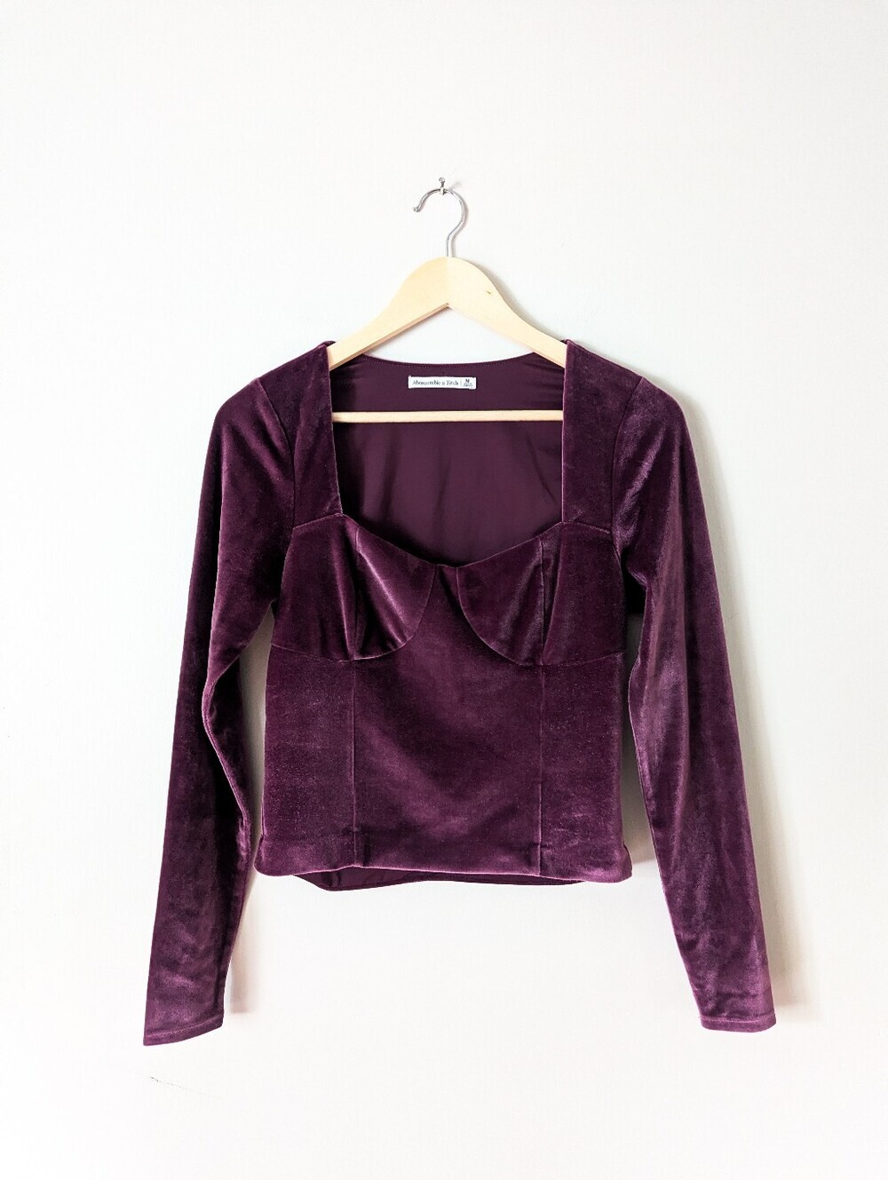 Abercrombie & Fitch Plum Velvet Top